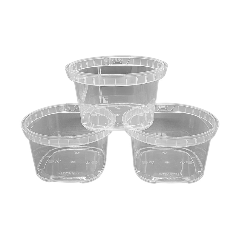 PP IML Bucket de yogurt cuadrado de plástico