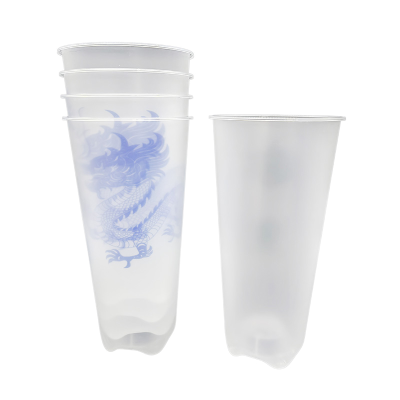 PP Plastic Milk Tea Caza en etiqueta de moho